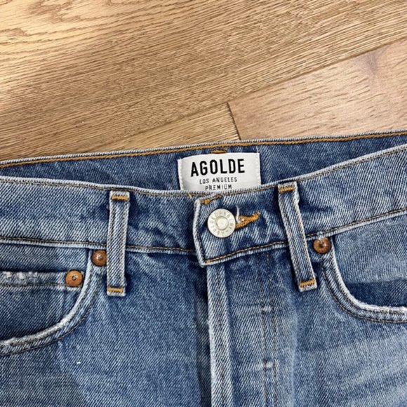 Agolde Denim Mini Skirt Size 25 - Picture 5 of 7